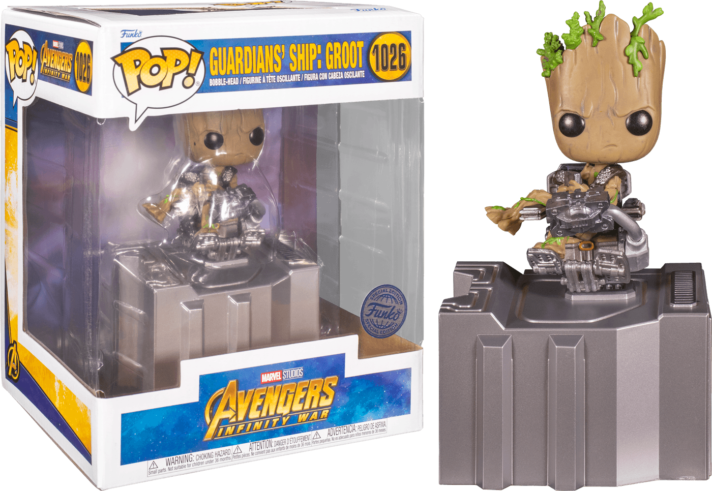FUN63212 Avengers 3: Infinity War - Guardians Ship Groot US Exclusive Pop! Deluxe [RS] - Funko - Titan Pop Culture