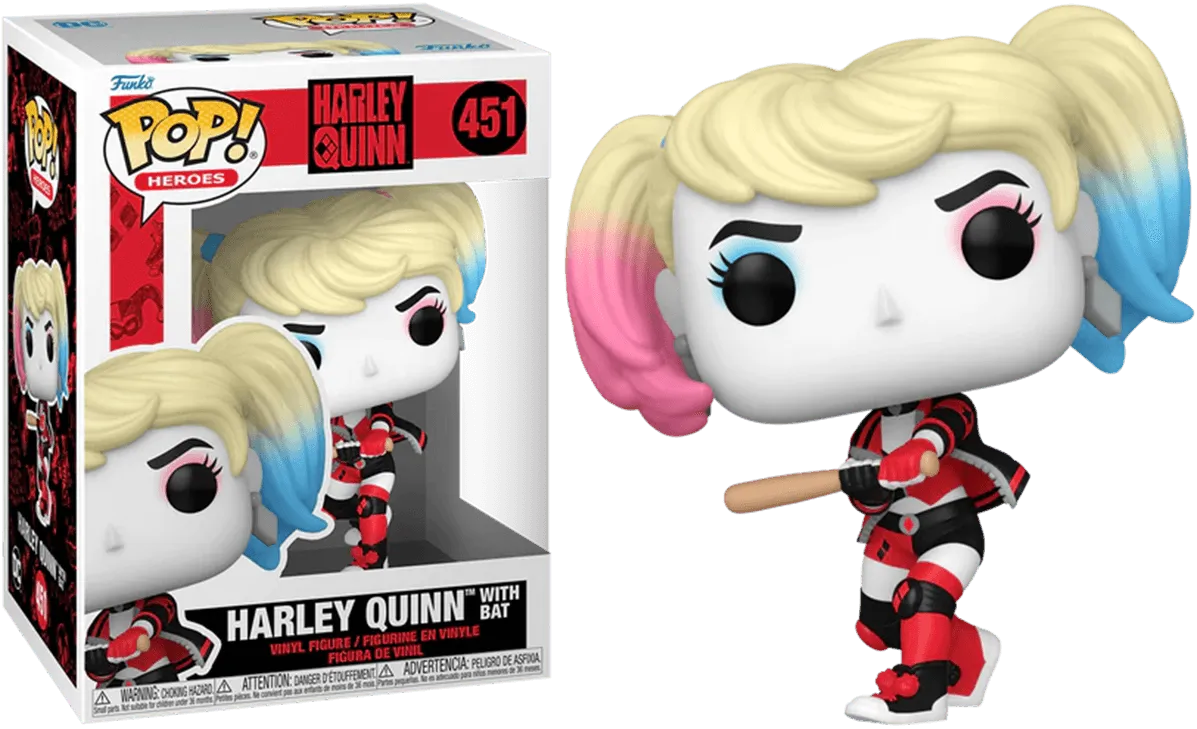 FUN65614 DC Comics - Harley Quinn with Bat Pop! Vinyl - Funko TBA - Titan Pop Culture