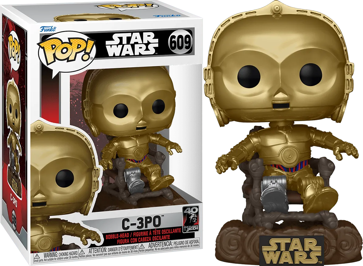 FUN70744 Star Wars: Return of the Jedi 40th Anniversary - C3P0 in chair Pop! Vinyl - Funko - Titan Pop Culture