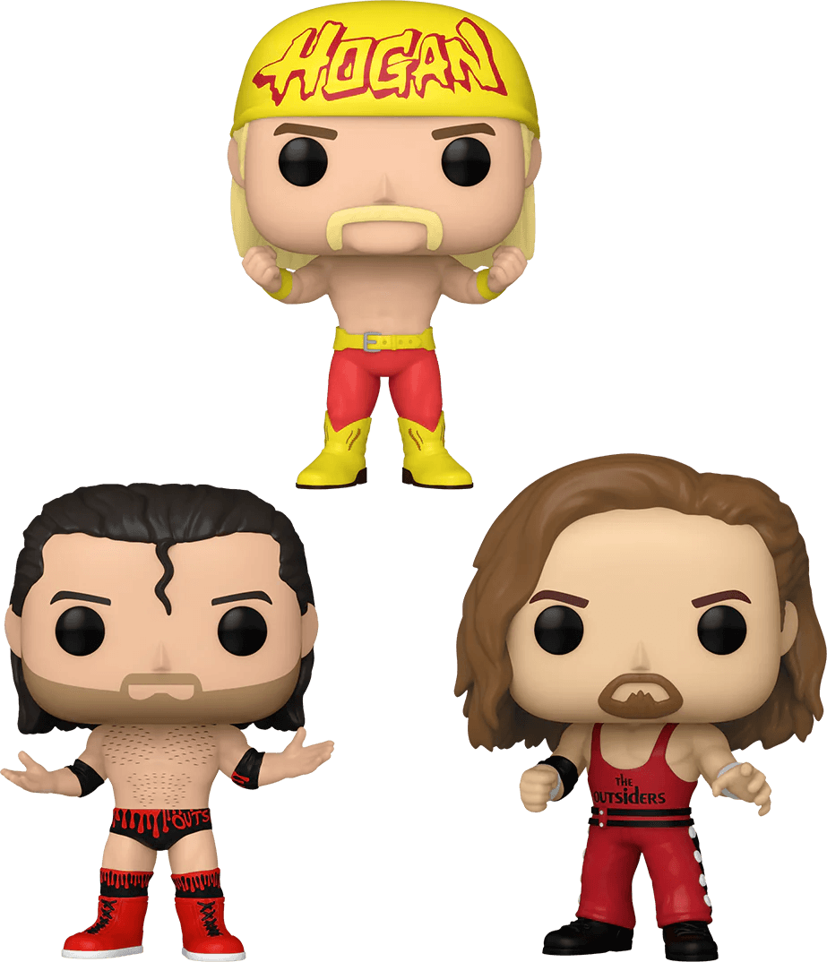 FUN75129 WWE - Hulk Hogan & The Outsiders Pop! 3-Pack - Funko - Titan Pop Culture