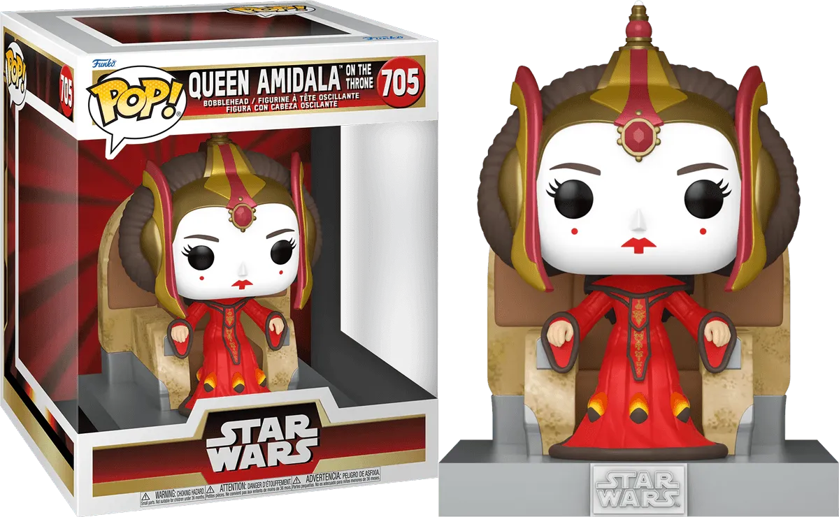 FUN76012 Star Wars: Phantom Menace 25th Anniversary - Queen Amidala on Throne Pop! Deluxe - Funko - Titan Pop Culture