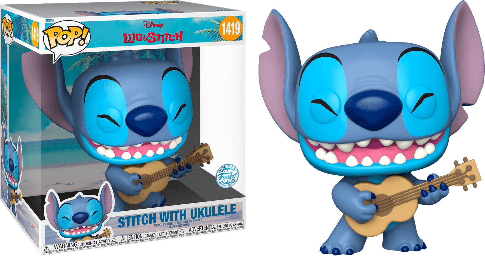 Lilo & Stitch - Stitch with Ukelele 10 英寸美国独家流行！乙烯