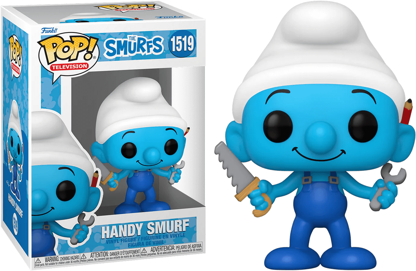 FUN79258 Smurfs - Handy Smurf Pop! Vinyl - Funko - Titan Pop Culture