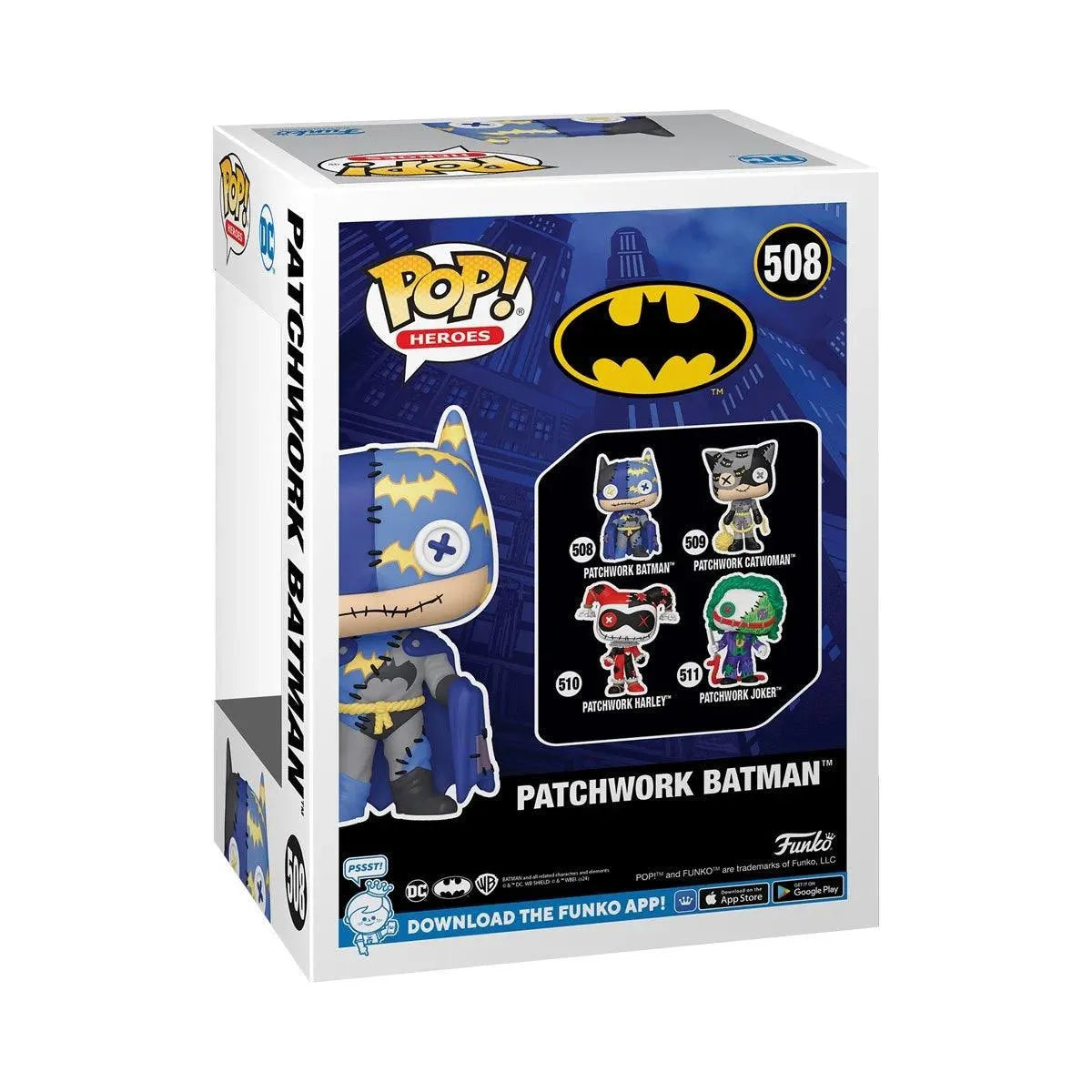 FUN80903 DC Comics - Patchwork Batman Pop! Vinyl - Funko - Titan Pop Culture