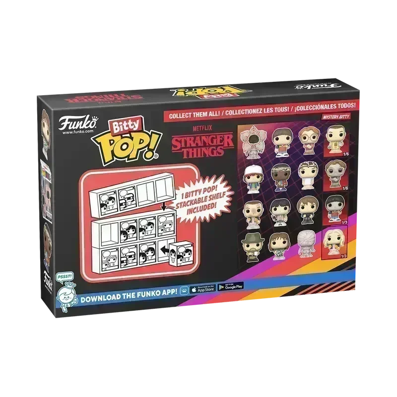 FUN83664 Stranger Things - Hopper Bitty Pop! 4-Pack - Funko - Titan Pop Culture
