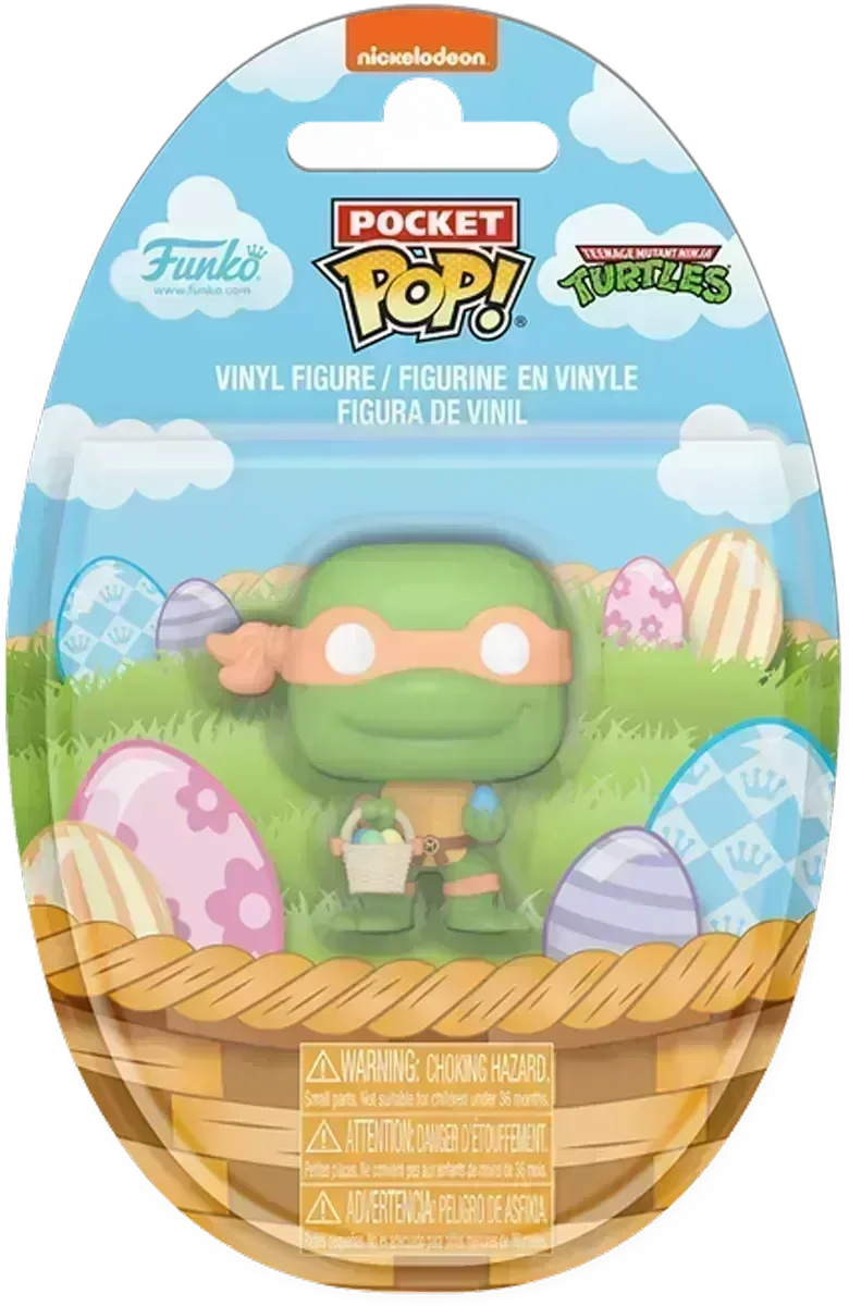 FUN86047 Teenage Mutant Ninja Turtles - Michelangelo Easter Pocket Pop! Vinyl - Funko - Titan Pop Culture