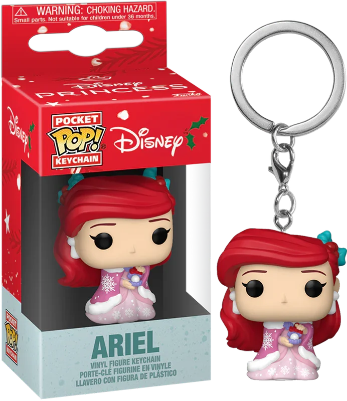 FUN86073 Disney: Princess - Ariel (Holiday) Pop! Keychain - Funko - Titan Pop Culture