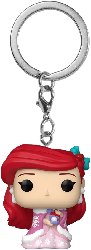 FUN86073 Disney: Princess - Ariel (Holiday) Pop! Keychain - Funko - Titan Pop Culture