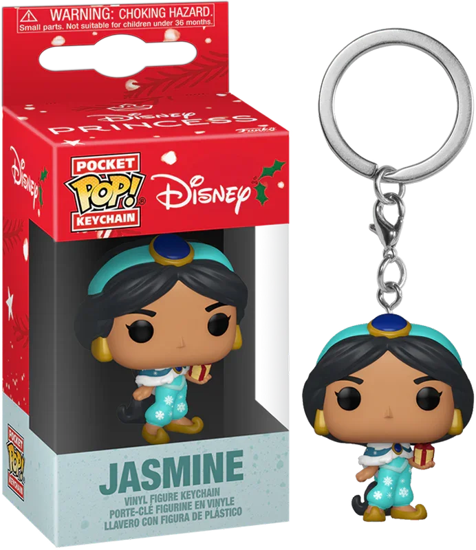 FUN86074 Disney: Princess - Jasmine (Holiday) Pop! Keychain - Funko - Titan Pop Culture