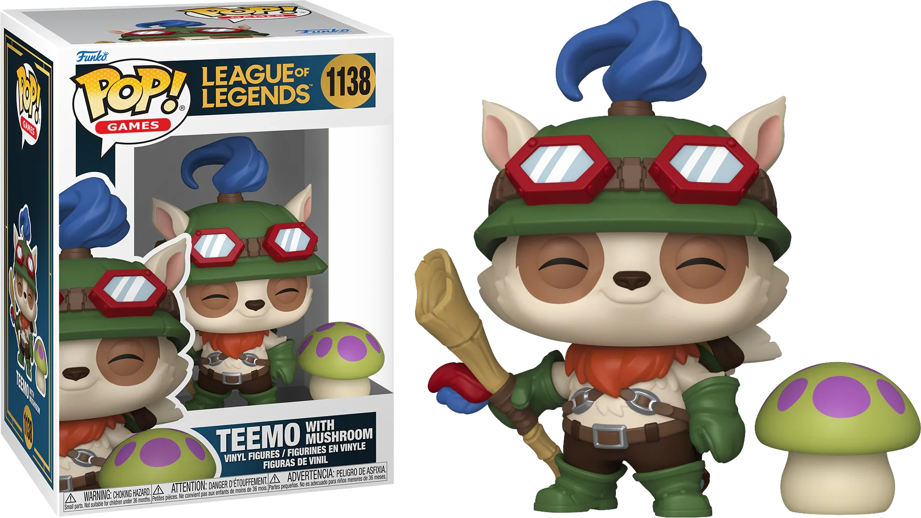League of Legends - Teemo con Champiñón - Vinilo Pop!