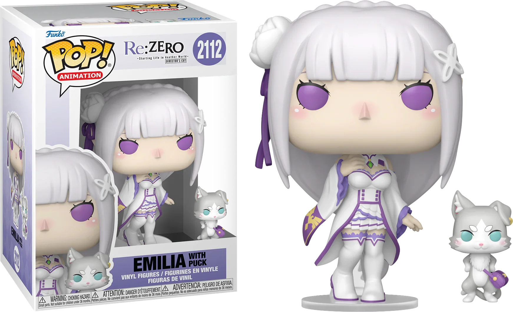 Re:Zero - Empezando una vida en otro mundo - Emilia y Puck Pop! Vinilo
