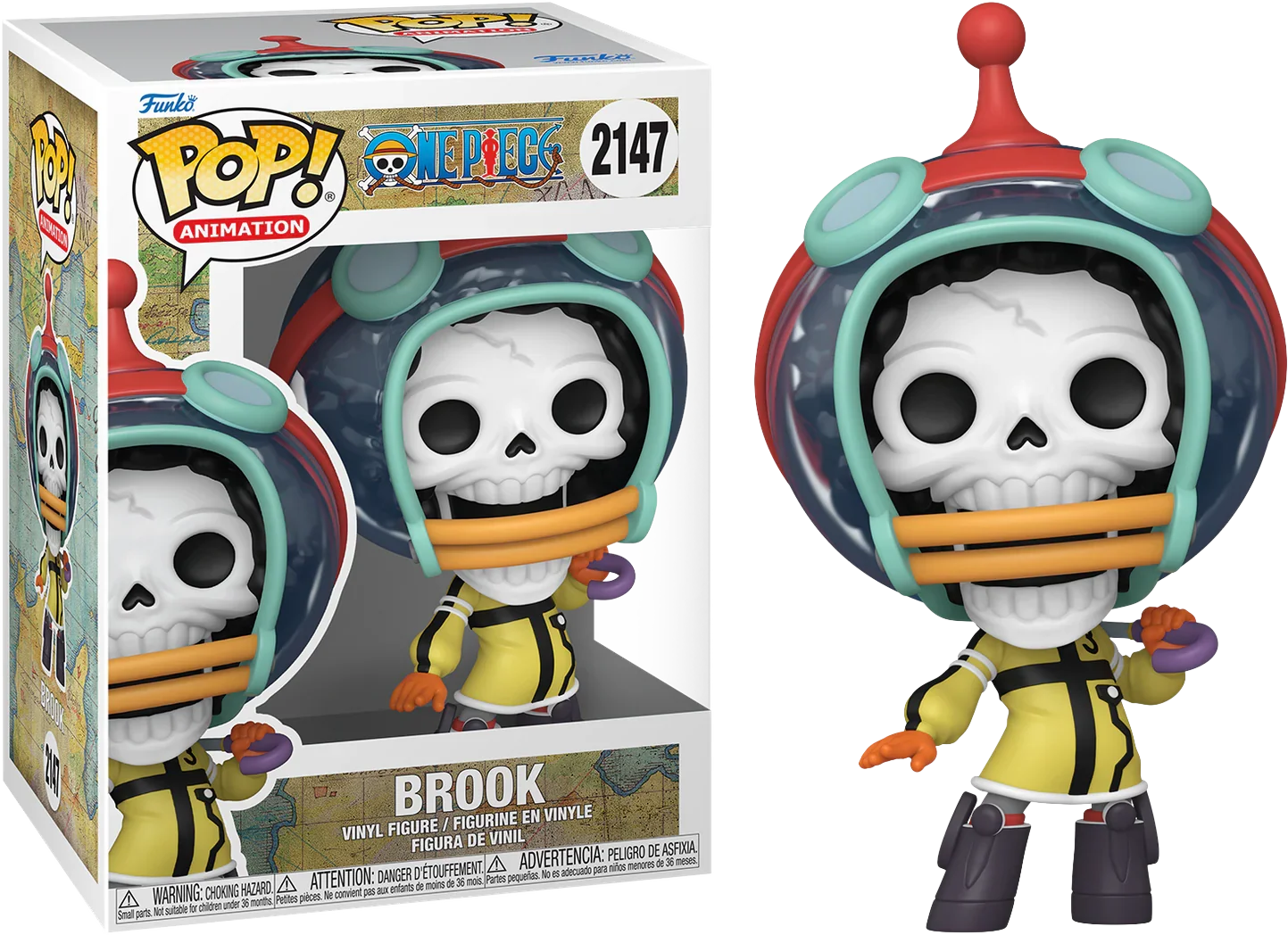 One Piece - Brook (Cabeza de Huevo) Pop! Vinilo