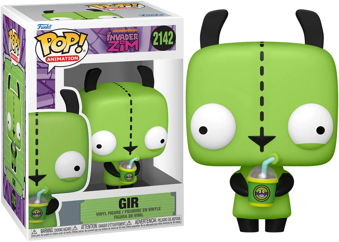 Invasor Zim - GIR (con bebida) Pop! Vinilo