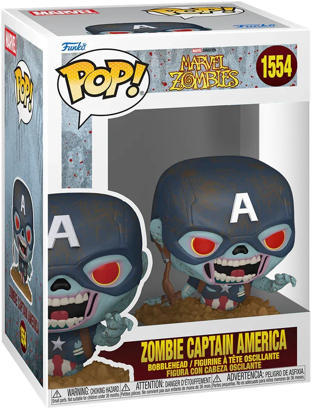 Marvel: Zombies - Figura Pop! de vinilo de Capitán América Zombie