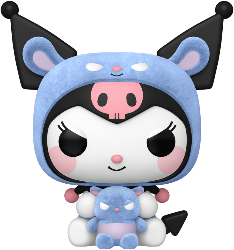 Hello Kitty - Kuromi as Baku Flocked Pop! Vinyl