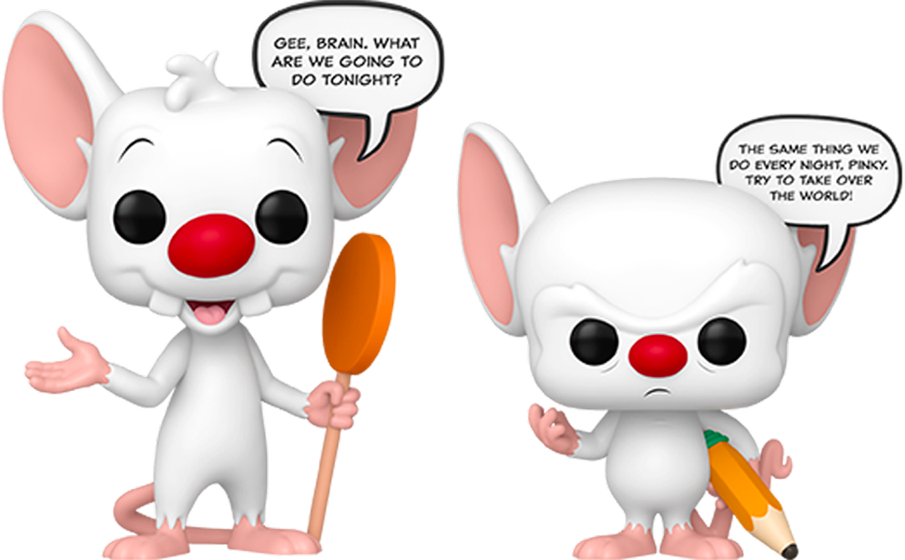 Pinky and The Brain - Pinky & The Brain Pop Sayings Glow-in-the-Dark Pop! Vinyl 2-Pack