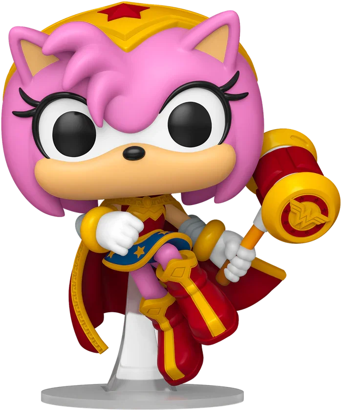 Figura Pop! de vinilo de la Liga de la Justicia X de Sonic the Hedgehog: Amy Rose como Mujer Maravilla