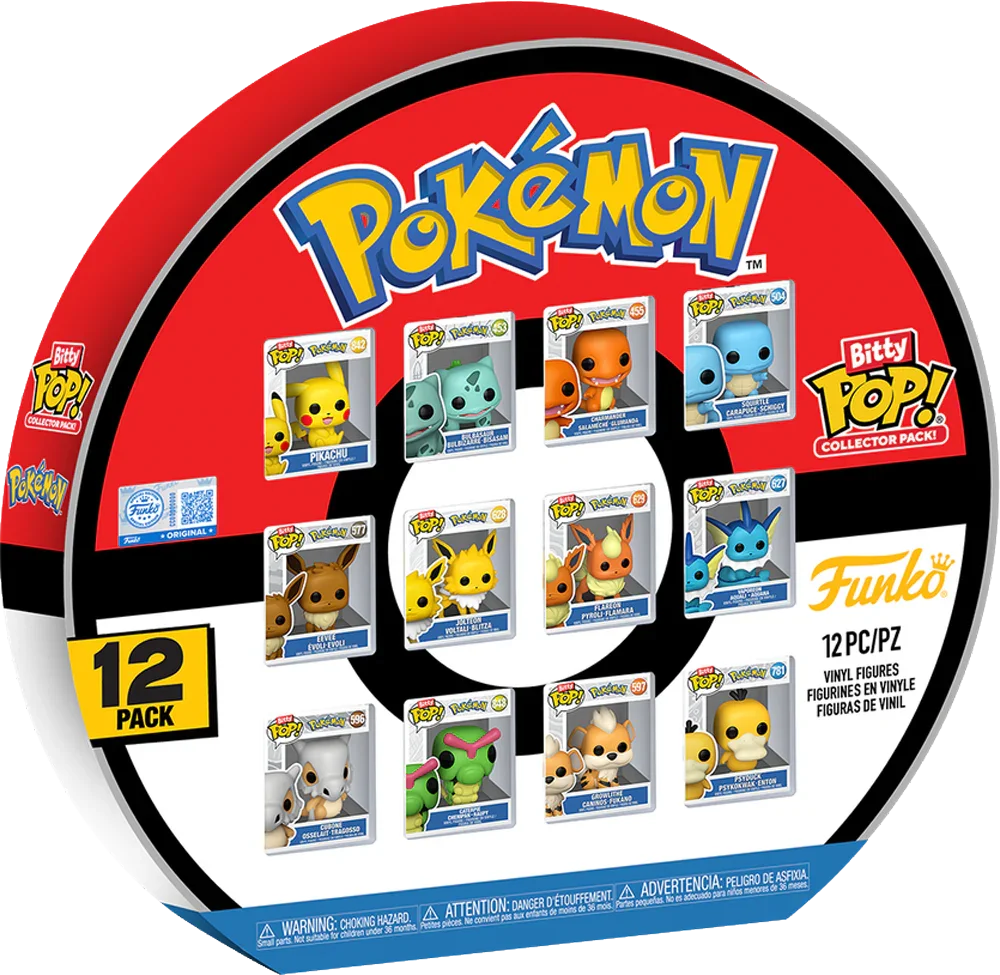 Pokémon - Pokeball Bitty Pop! Paquete de 12