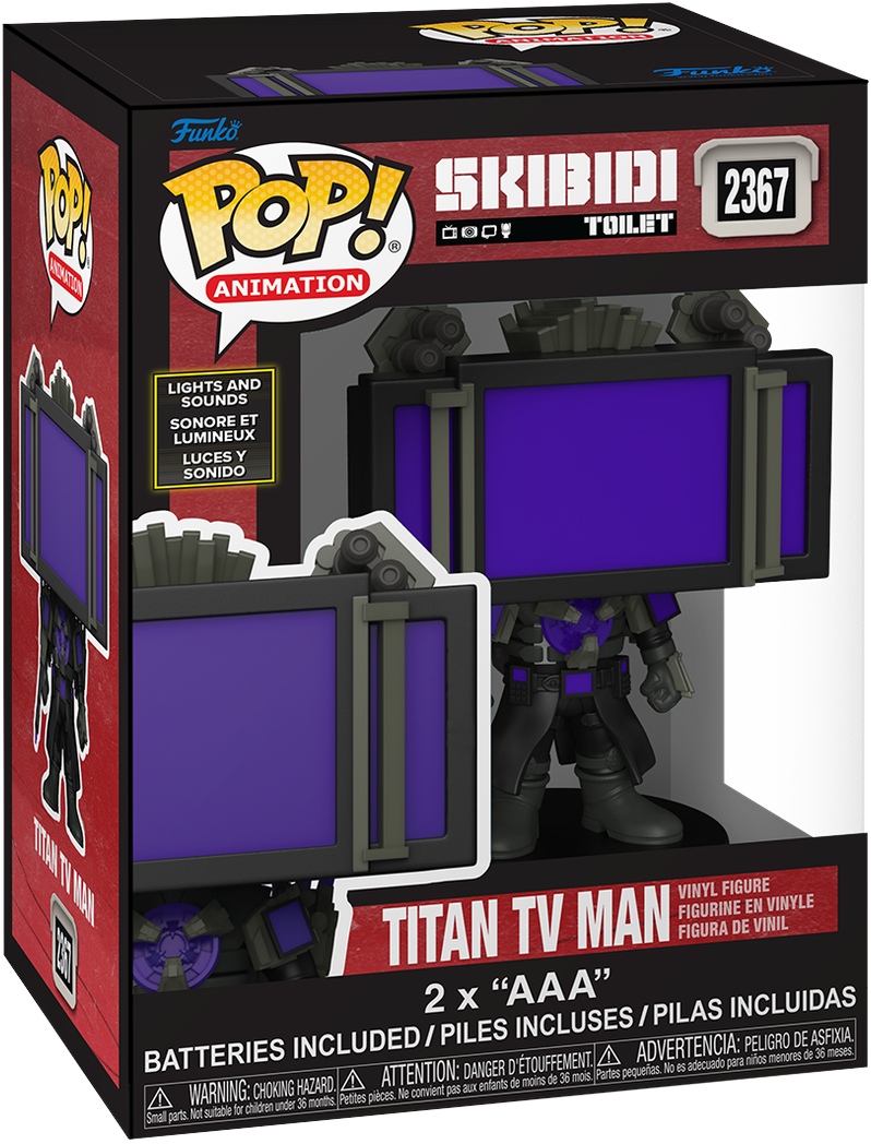 斯基比迪厕所 – 泰坦电视人搪胶人偶(带音效)