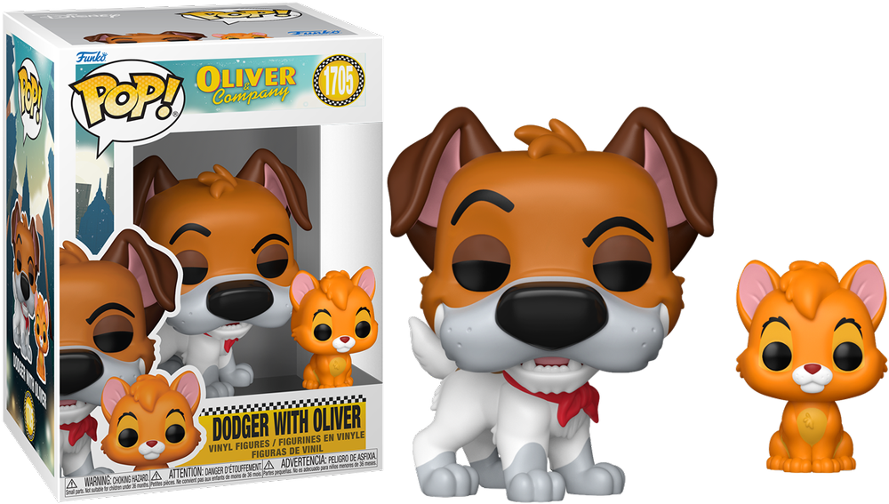 Oliver and Company (1988) - Dodger with Oliver (with Chase) Pop! Vinyl