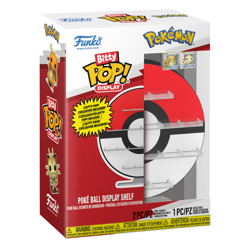 Funko Pop! Poké Ball display shelf packaging on a white background