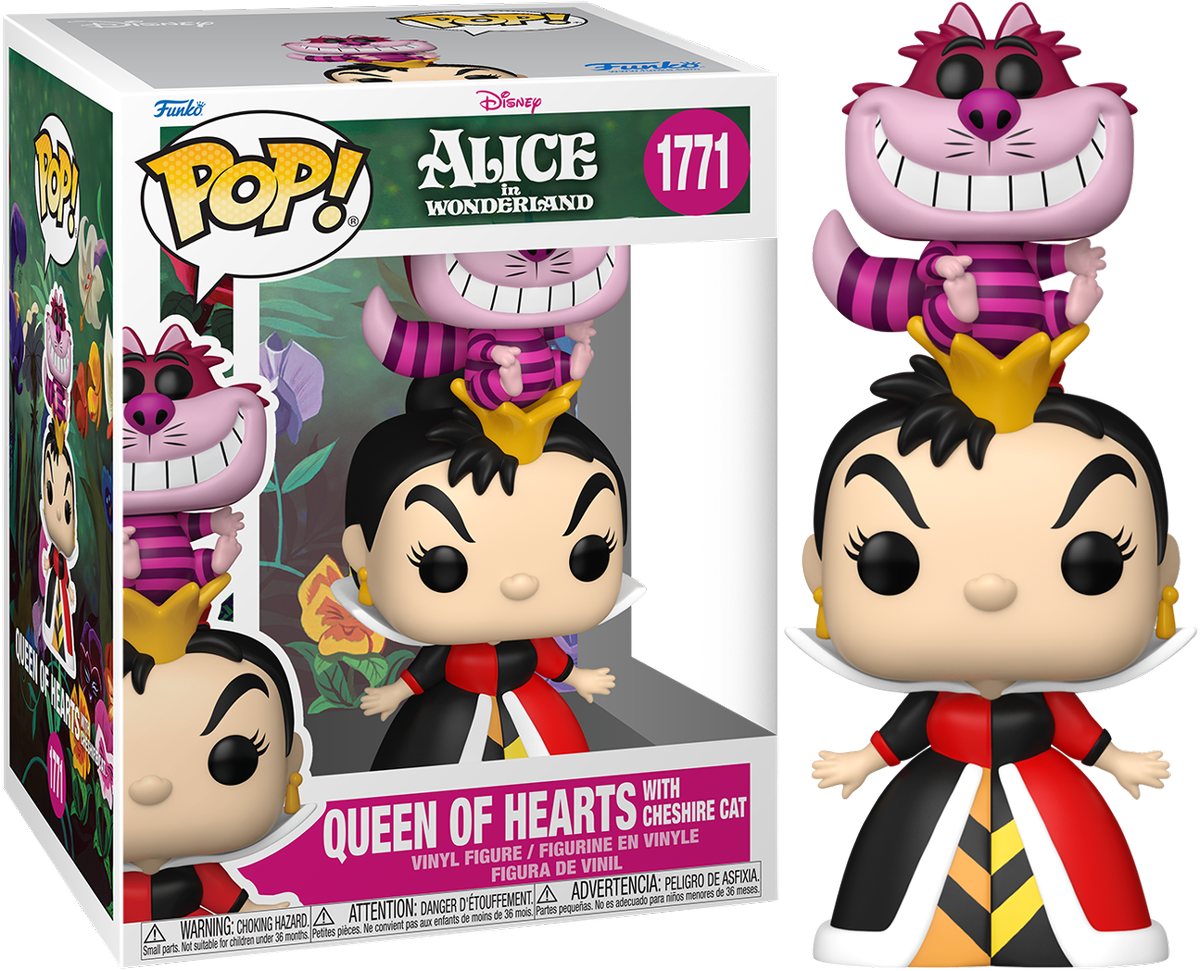 Alice in Wonderland (1951) – Queen of Hearts with Cheshire Cat Pop! Premium
