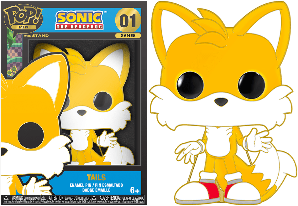 Sonic the Hedgehog - Super Tails Glow Enamel Pop! Pin