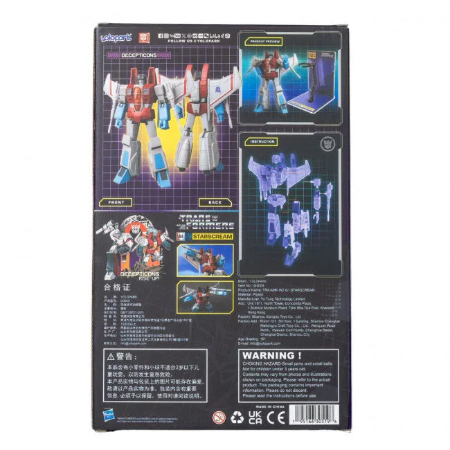 Kit de modelo de miniserie AMK de Yolopark de Transformers Generación 1: Starscream