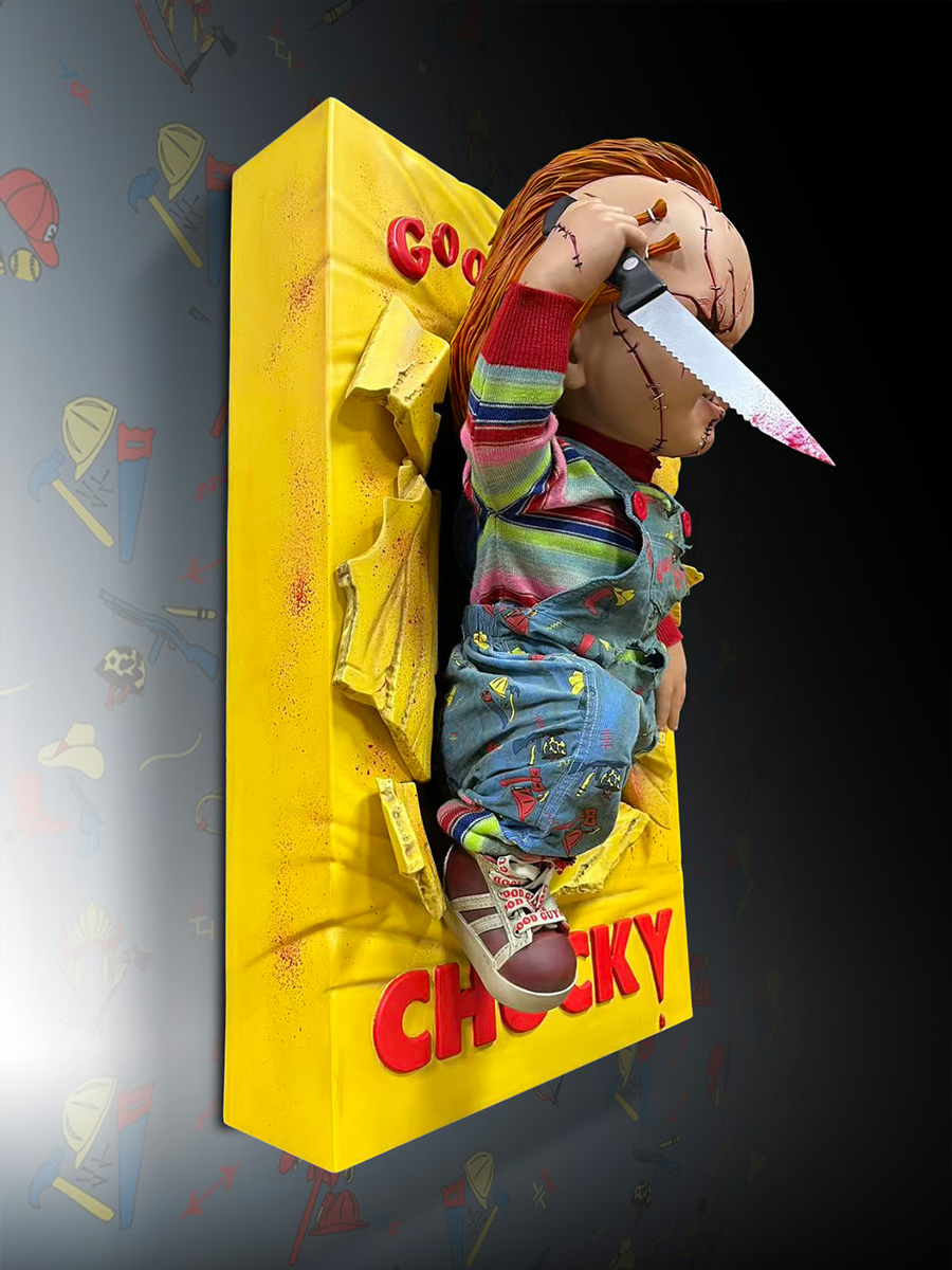 Child’s Play – Escultura de pared de tamaño real de Chucky