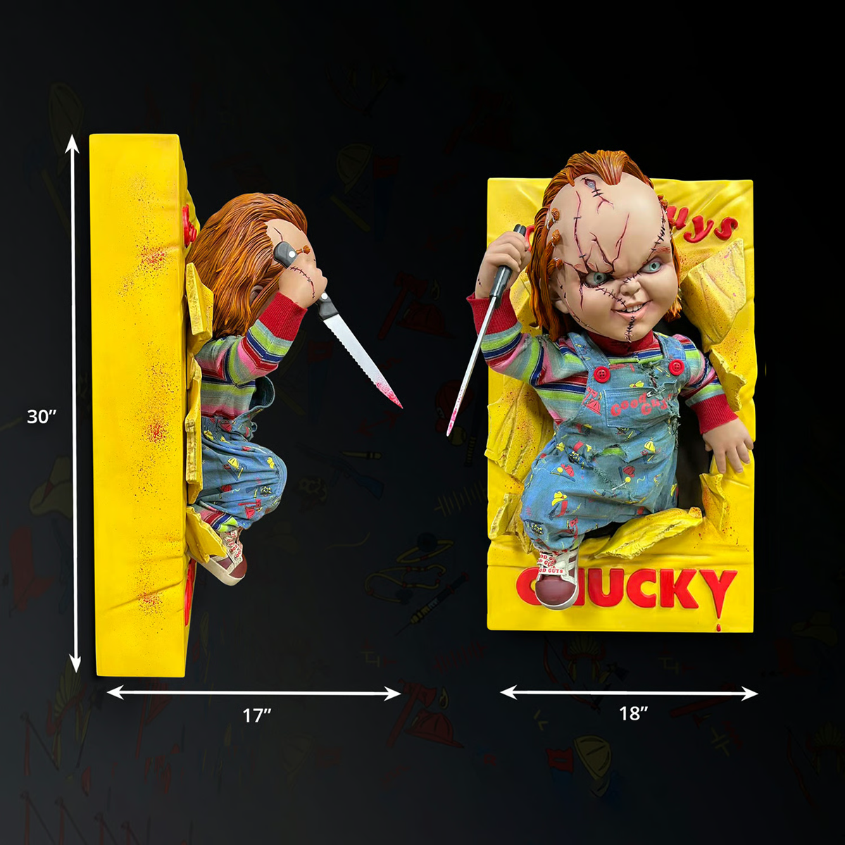 Child’s Play – Chucky Life-Size Wall Sculpture