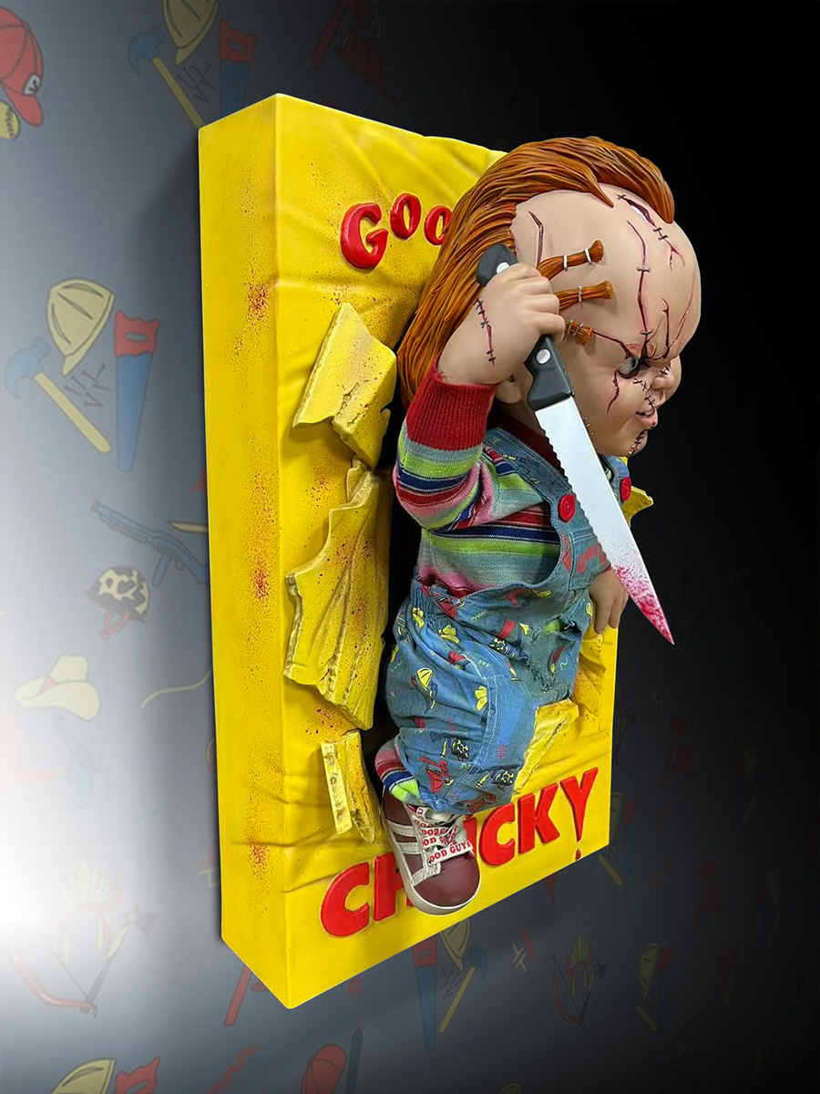 Child’s Play – Escultura de pared de tamaño real de Chucky