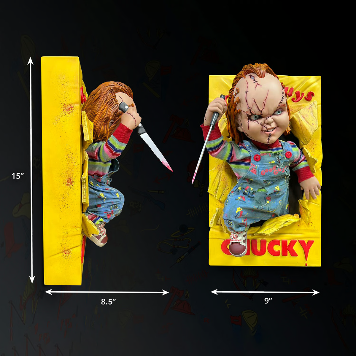 Child’s Play – Chucky Half-Size Wall Sculpture