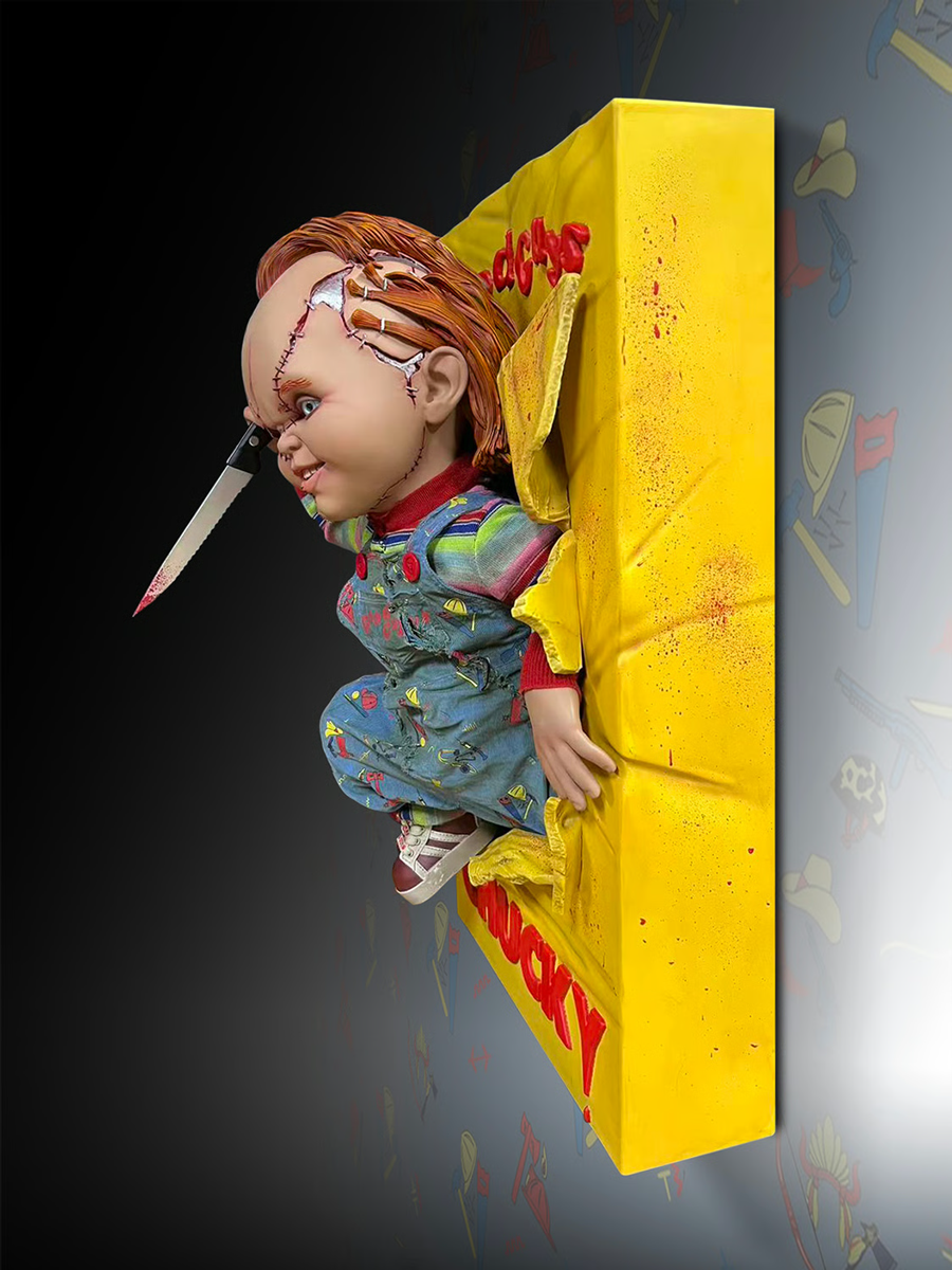 鬼娃回魂 – 恰吉半身墙壁雕塑