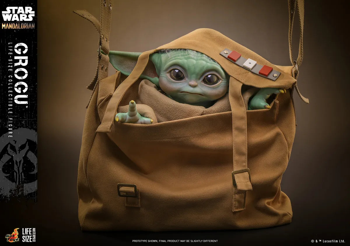 HOTLMS015 Star Wars: Mandalorian - Grogu Life-Size Collectable Action Figure - Hot Toys - Titan Pop Culture