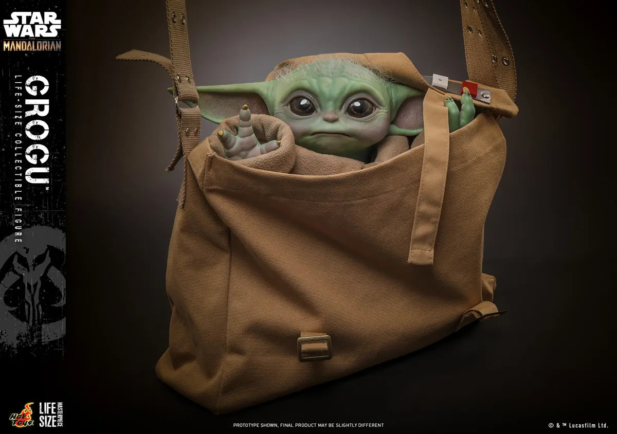 HOTLMS015 Star Wars: Mandalorian - Grogu Life-Size Collectable Action Figure - Hot Toys - Titan Pop Culture