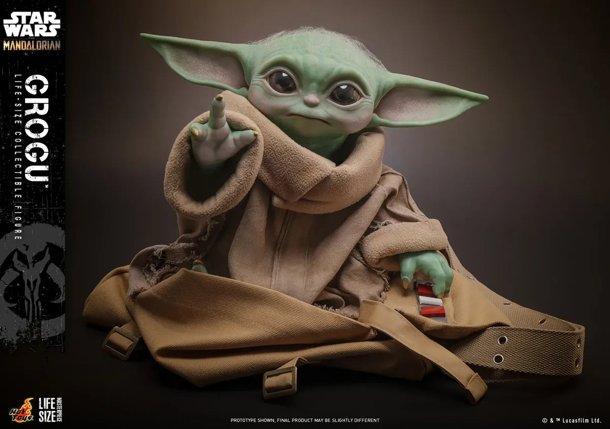 HOTLMS015 Star Wars: Mandalorian - Grogu Life-Size Collectable Action Figure - Hot Toys - Titan Pop Culture