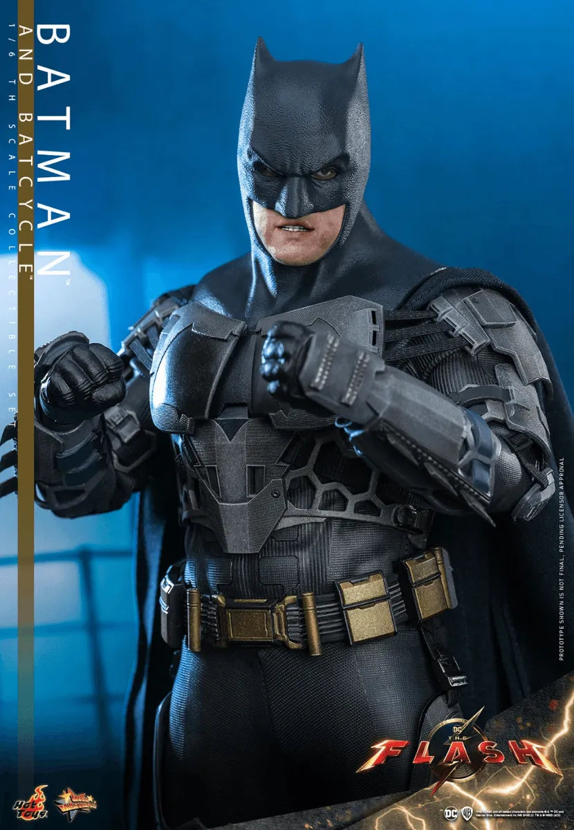 HOTMMS705 The Flash (2023) - Batman & Batcycle 1:6 Scale Collectable Action Figure Set - Hot Toys - Titan Pop Culture