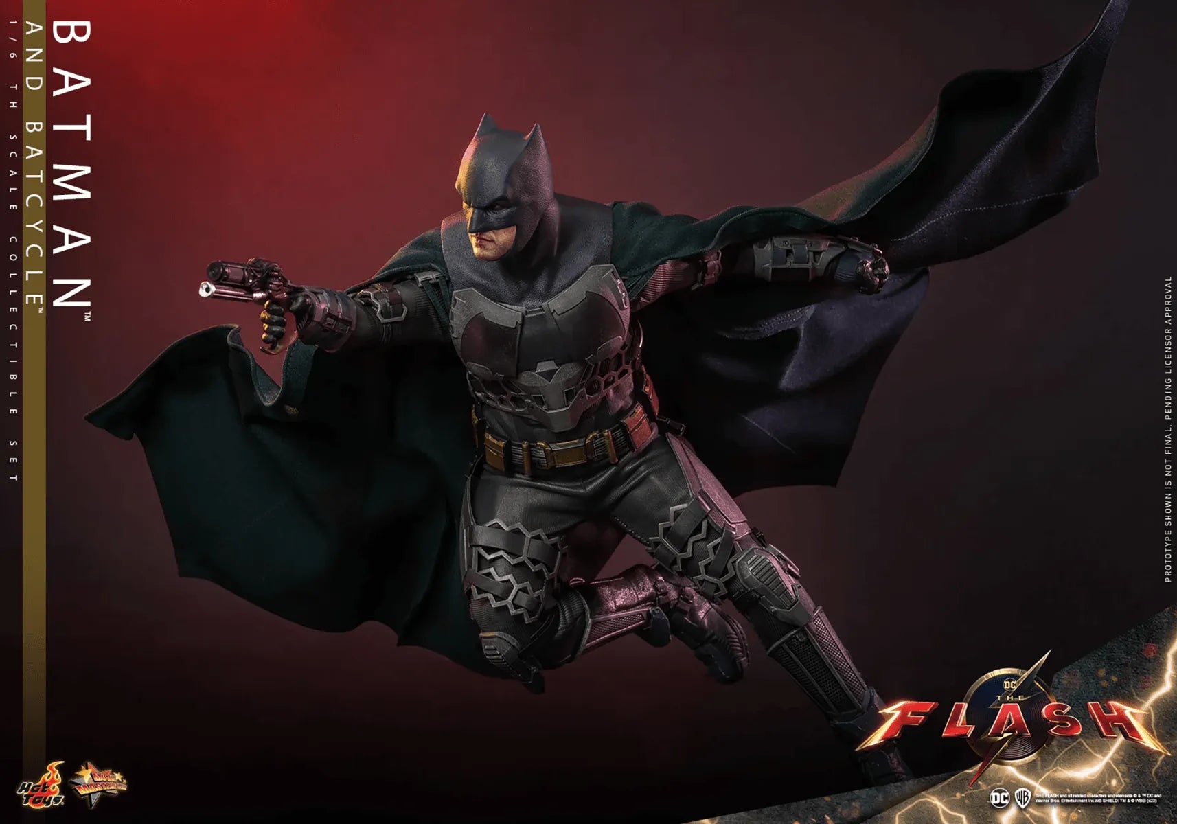 HOTMMS705 The Flash (2023) - Batman & Batcycle 1:6 Scale Collectable Action Figure Set - Hot Toys - Titan Pop Culture