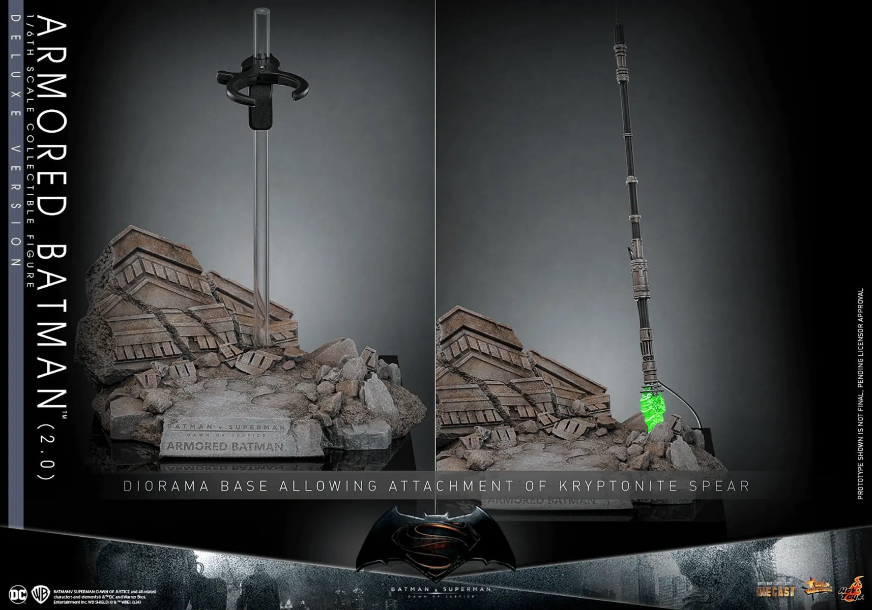 HOTMMS743D63 Batman v Superman: Dawn of Justice - Armored Batman (2.0) Deluxe 1:6 Scale Collectable Figure - Hot Toys - Titan Pop Culture