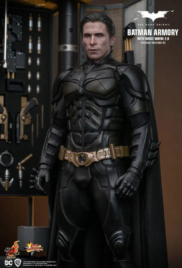 HOTMMS750 The Dark Knight - Batman Armory with Bruce Wayne (2.0) 1:6 Scale Collectible Figure Set - Hot Toys - Titan Pop Culture