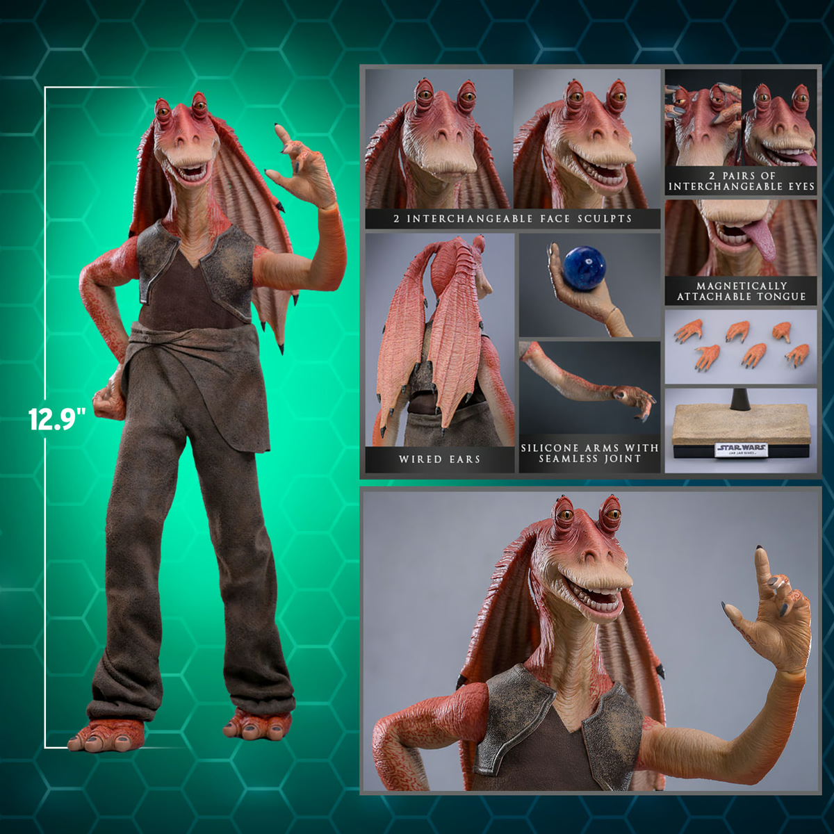 Star Wars: The Phantom Menace - Jar Jar Binks 1:6 Scale Collectable Action Figure