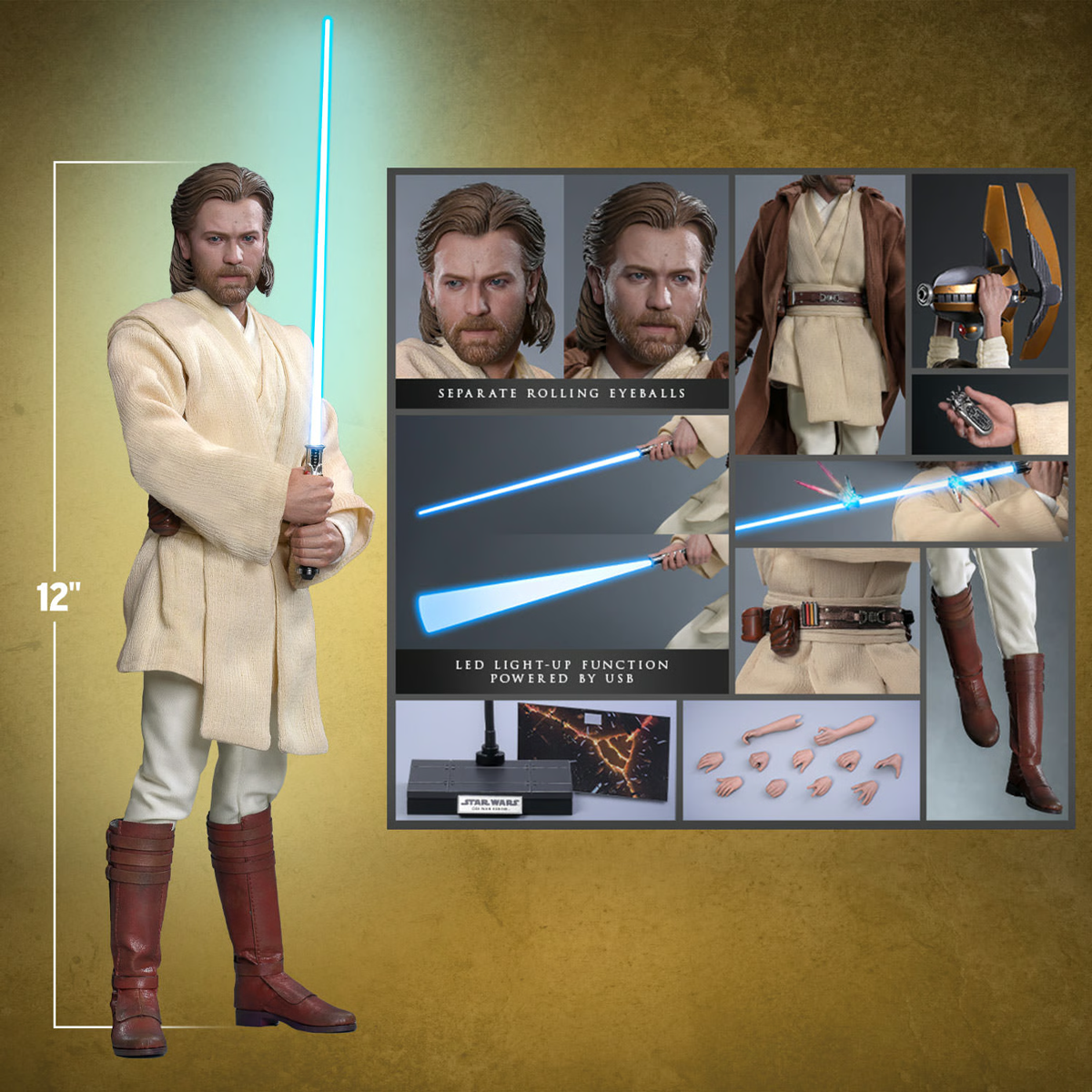 Star Wars: Attack of the Clones - Obi-Wan Kenobi 1:6 Scale Collectable Action Figure