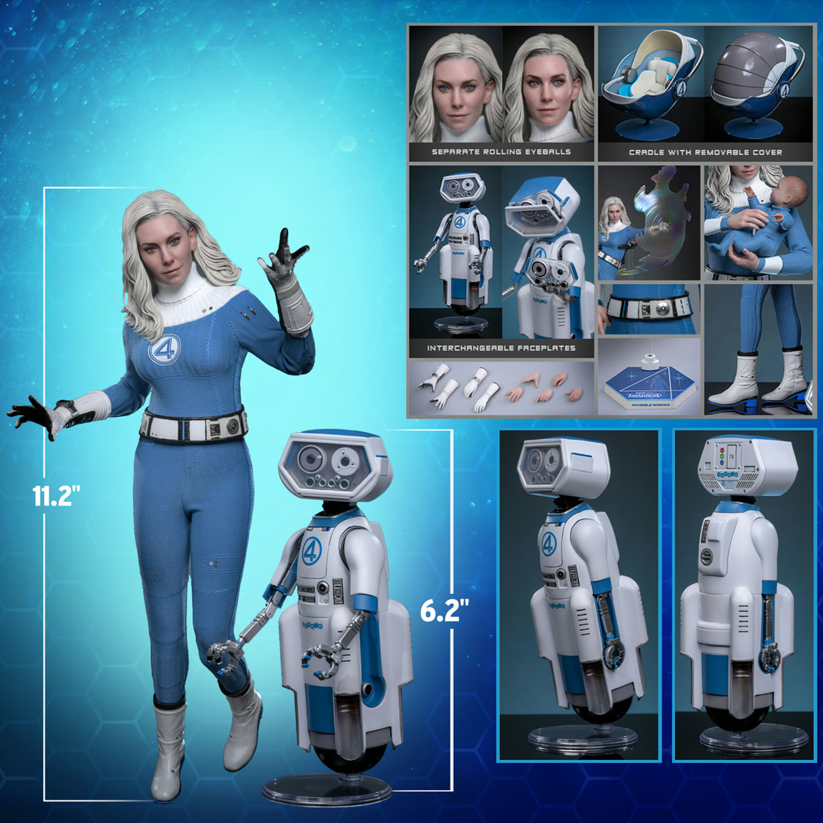 The Fantastic Four: First Steps - Invisible Woman & HERBIE 1:6 Scale Collectable Figure Set