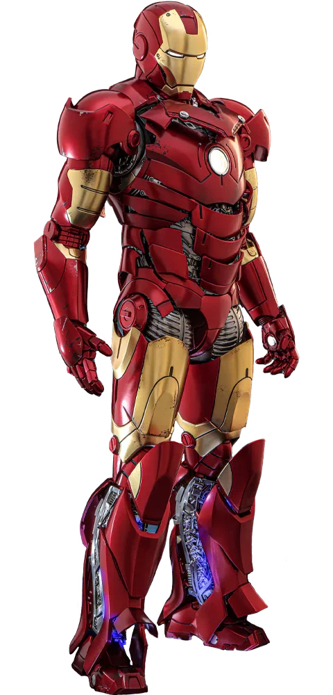 Figura de acción coleccionable a escala 1:6 de Iron Man - Armadura Mk3 (versión con traje)