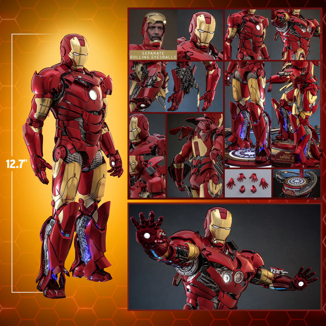 Iron Man - Mk3 Armor (Suit Up Version) Diecast 1:6 Scale Collectable Action Figure