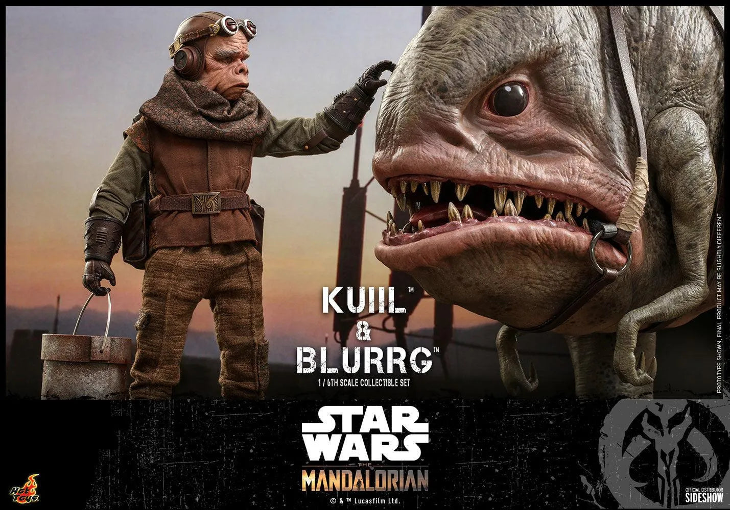 HOTTMS049 Star Wars: Mandalorian - Kuiil & Blurrg 1:6 Scale Action Figure - Hot Toys - Titan Pop Culture