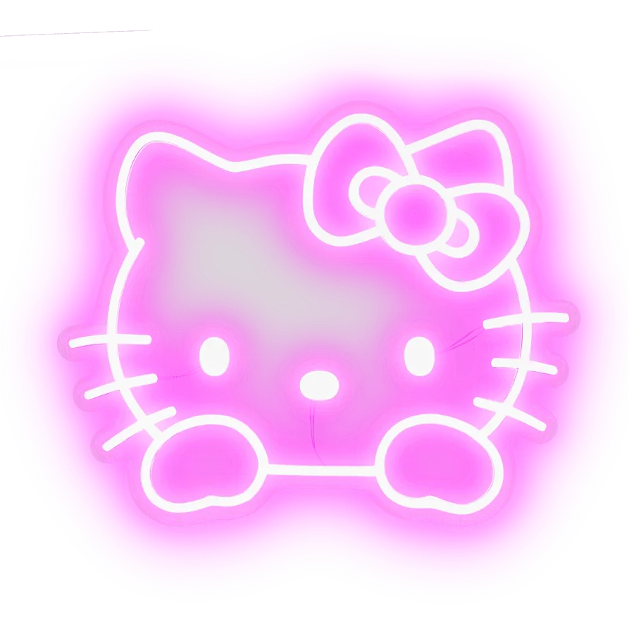 Hello Kitty - Letrero de neón rosa