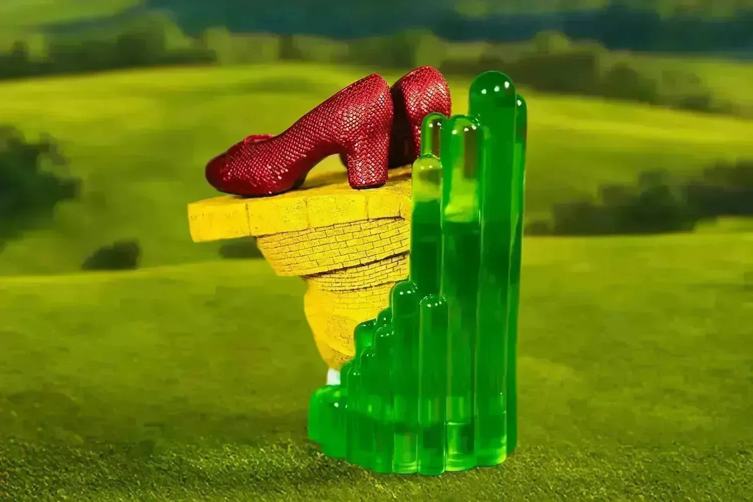 IKO2020 Wizard of Oz - Scaled Ruby Slippers Statuette on light-up Stand - Ikon Design Studio - Titan Pop Culture