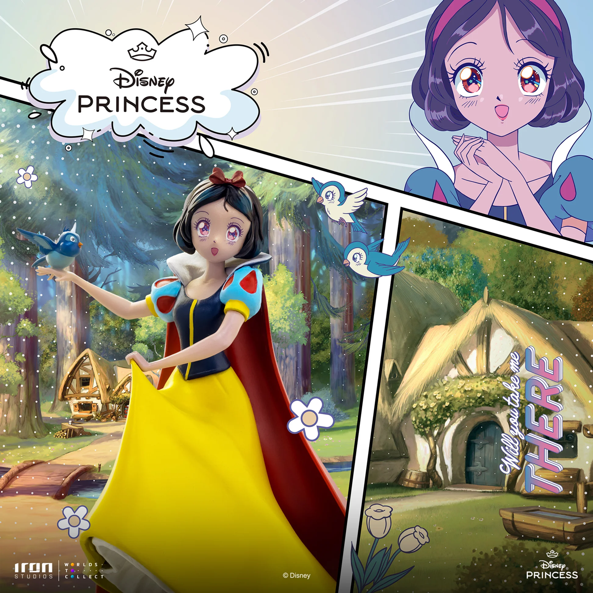 Snow White and the Seven Dwarfs (1937) – Snow White Anime Princess Statue