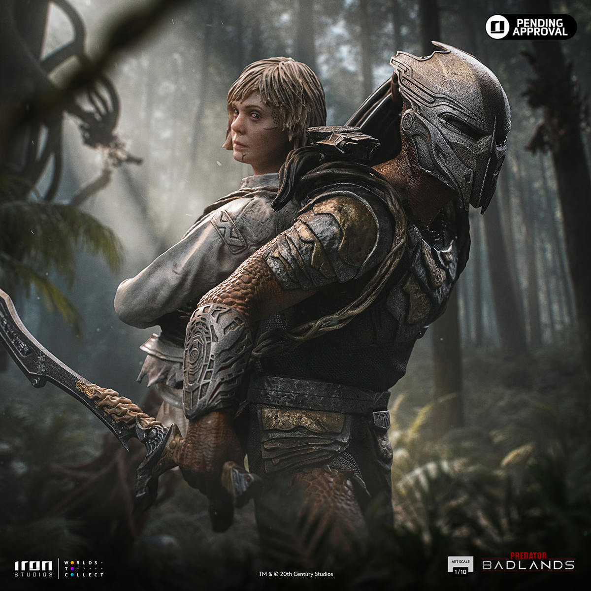 《铁血战士:荒原》——铁血战士德克与塞娅 1:10 比例雕像